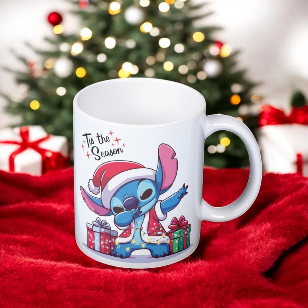 Stitch Christmas Detail Baskılı Yeni Yıl Kupa