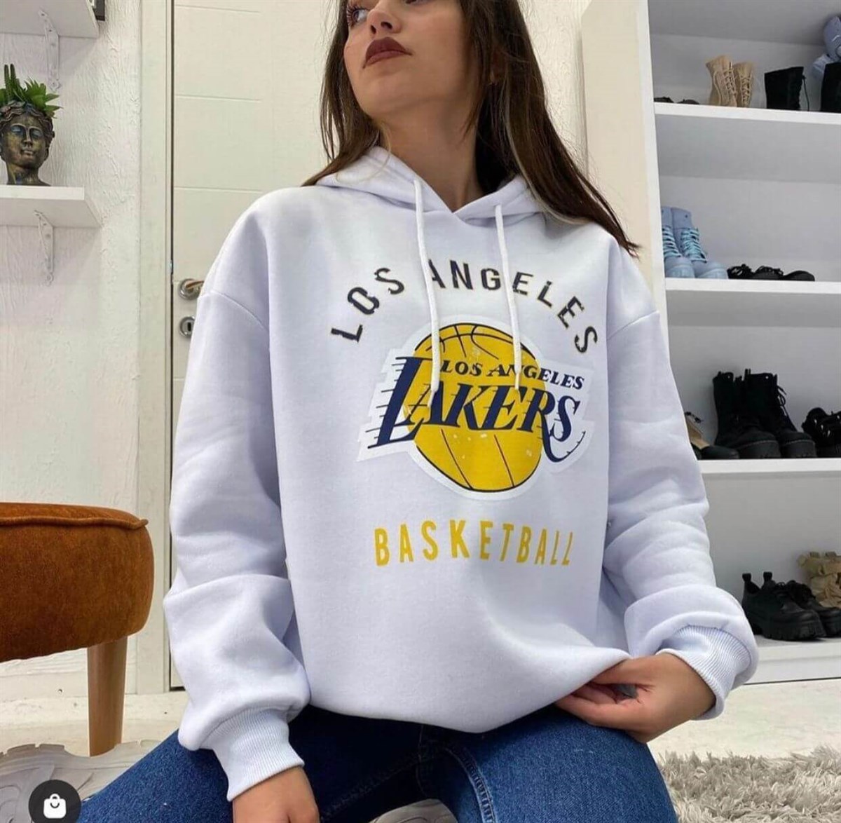 Street Fashion Oversize Beyaz Unisex Sweetshirt