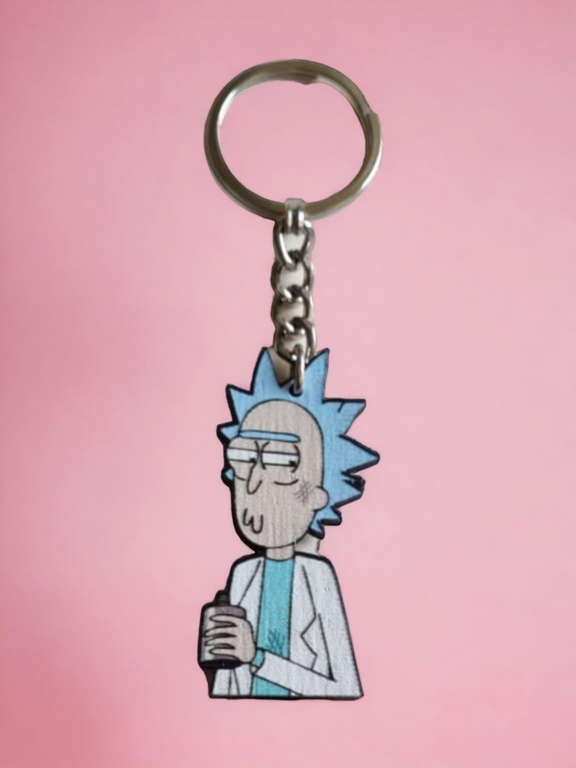 Tahta Anime ve Sevimli Kahraman Figürlü Anahtarlık
