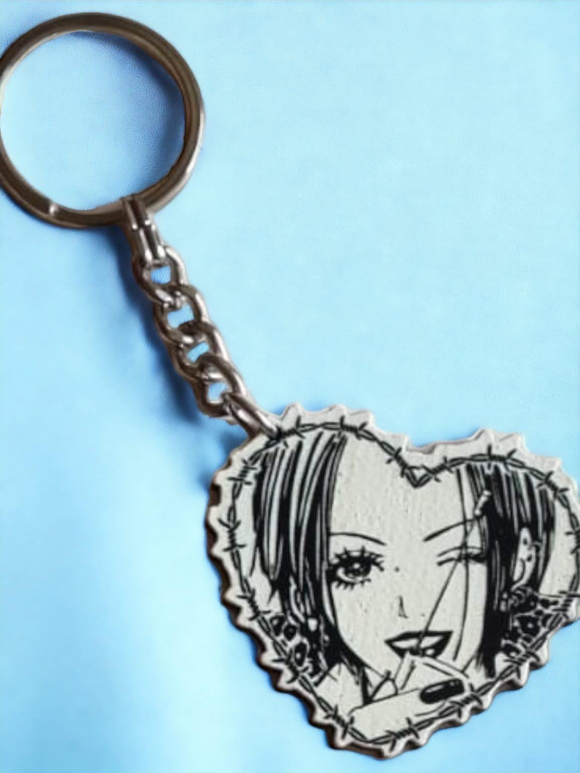 Tahta Anime ve Sevimli Kahraman Figürlü Anahtarlık