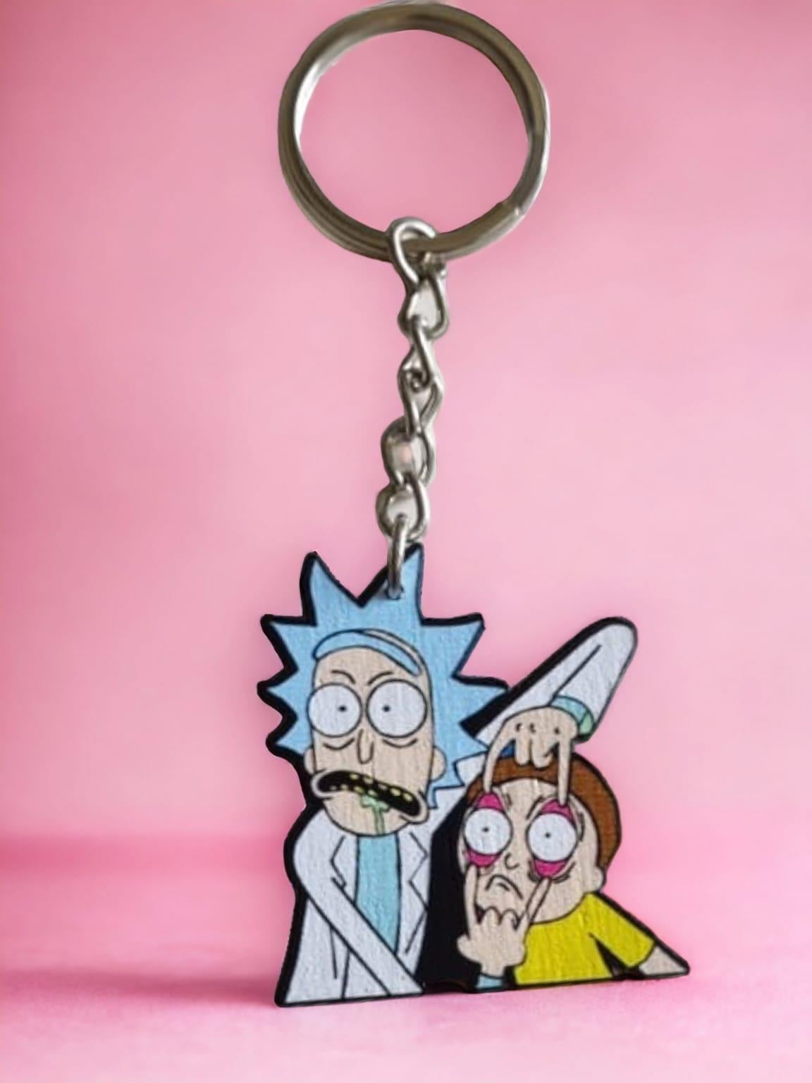 Tahta Anime ve Sevimli Kahraman Figürlü Anahtarlık
