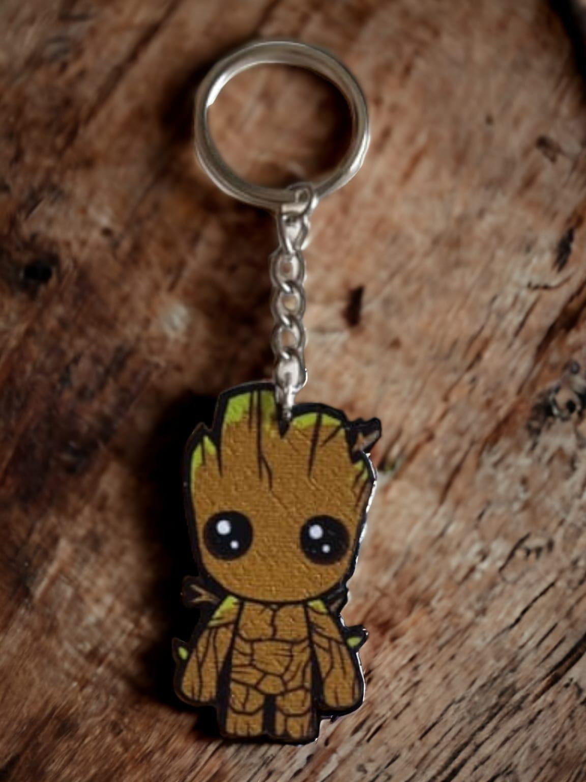 Tahta Anime ve Sevimli Kahraman Figürlü Anahtarlık
