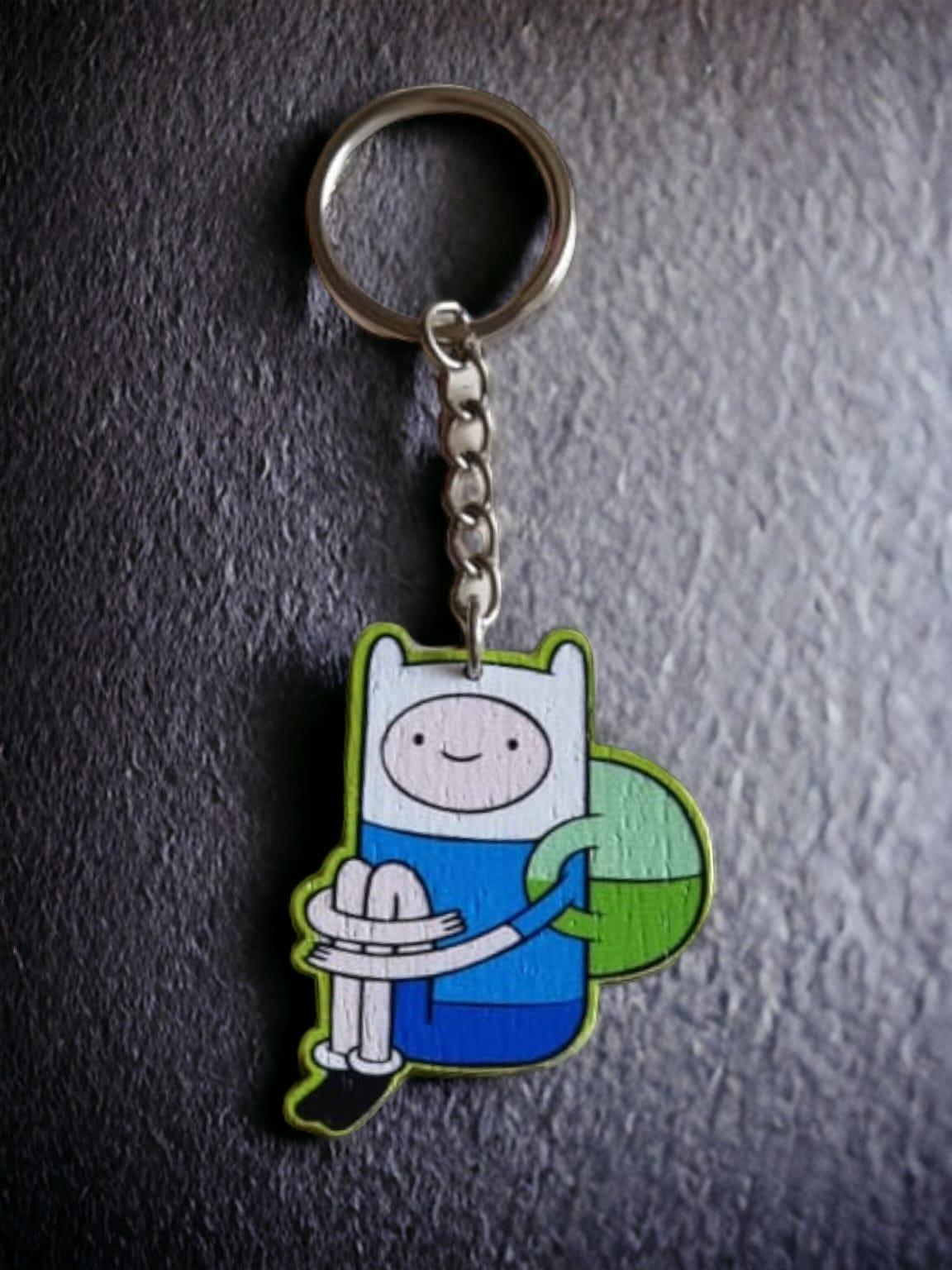 Tahta Anime ve Sevimli Kahraman Figürlü Anahtarlık