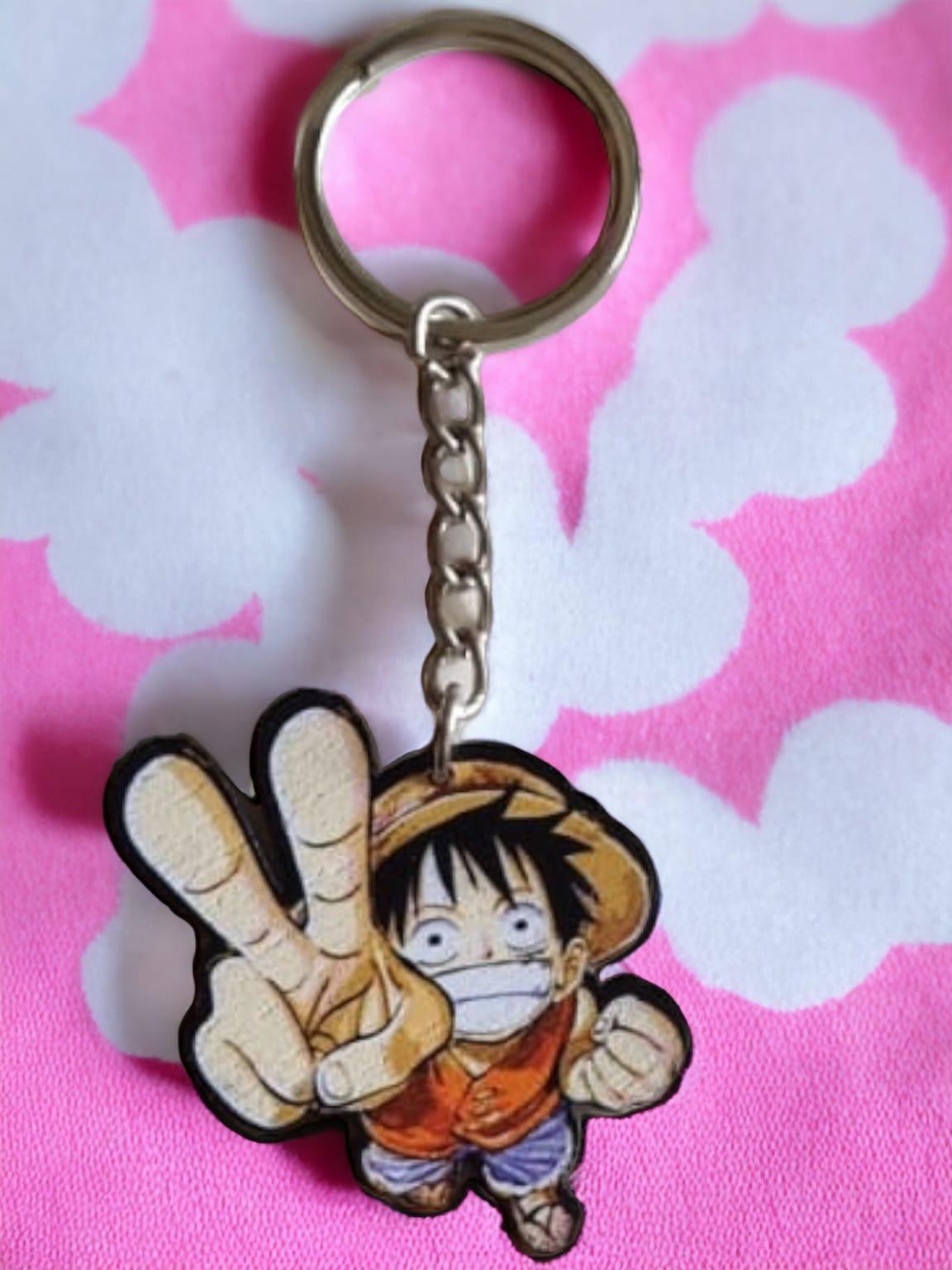 Tahta Anime ve Sevimli Kahraman Figürlü Anahtarlık