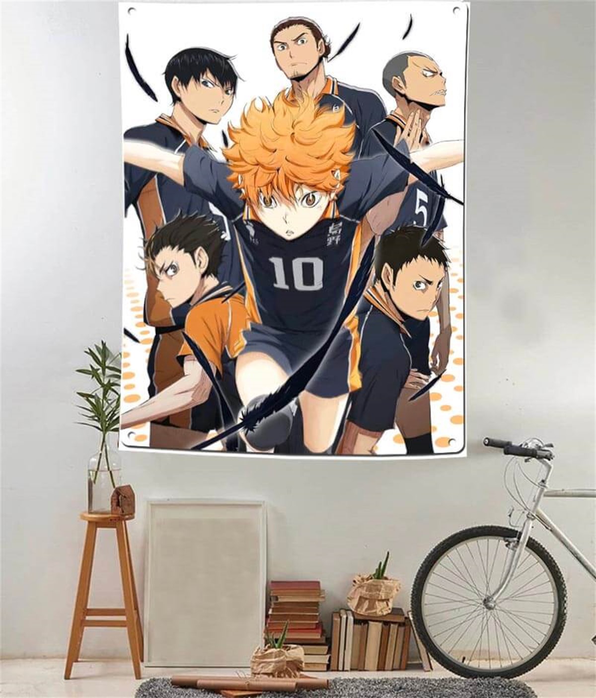 Touz 70 x 100 Cm Anime Haikyuu Brooch Badge Duvar Halısı