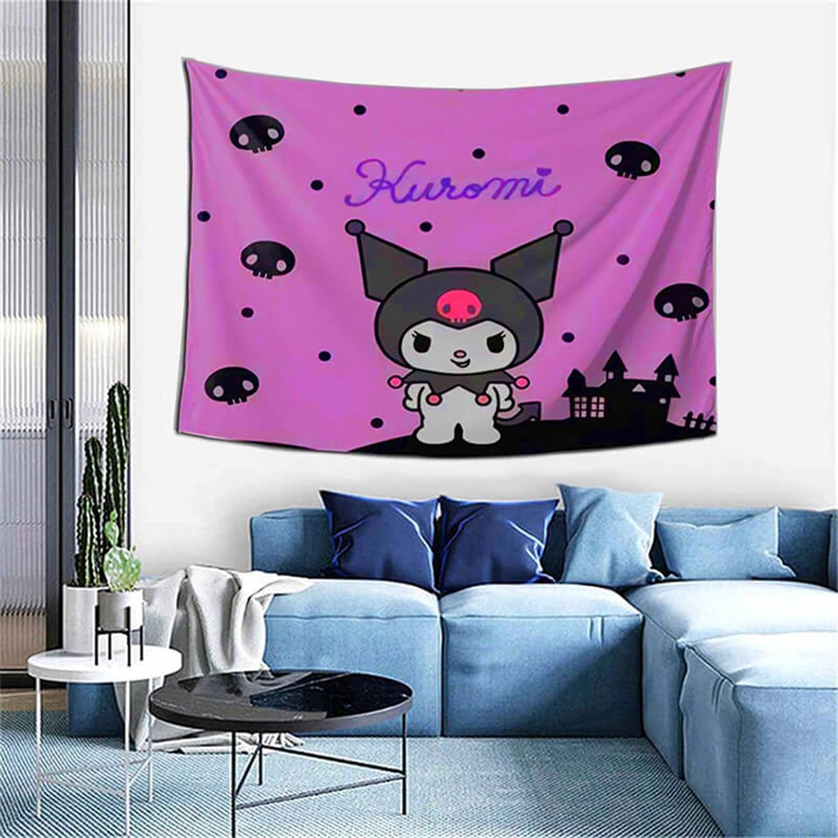 Touz 70 x 100 Cm Fantasy Magic Melody - Kuromi Purple Duvar Halısı