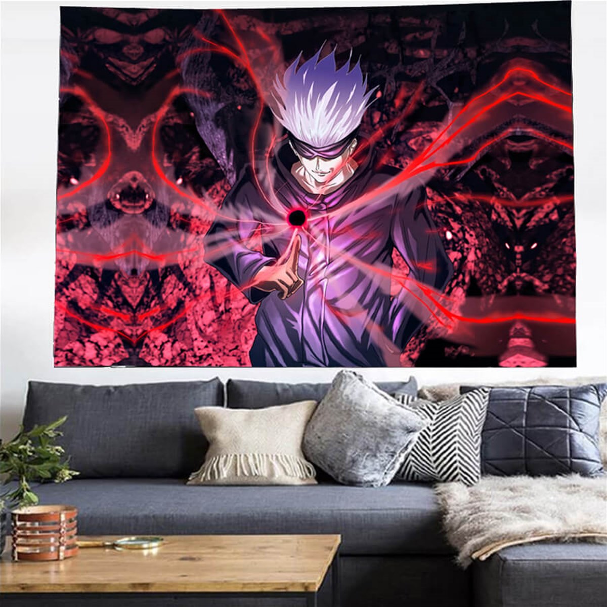 Touz 70 x 100 Cm Jujutsu Kaisen Finger Power Duvar Halısı