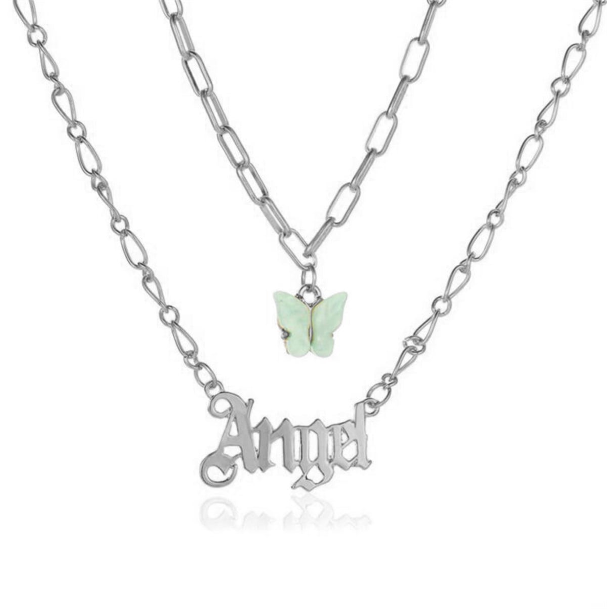 Touz Angel & Butterfly İkili Kolye