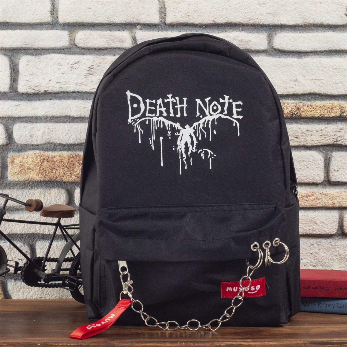 Touz Anime Death Note Zincirli Siyah Sırt Çantası