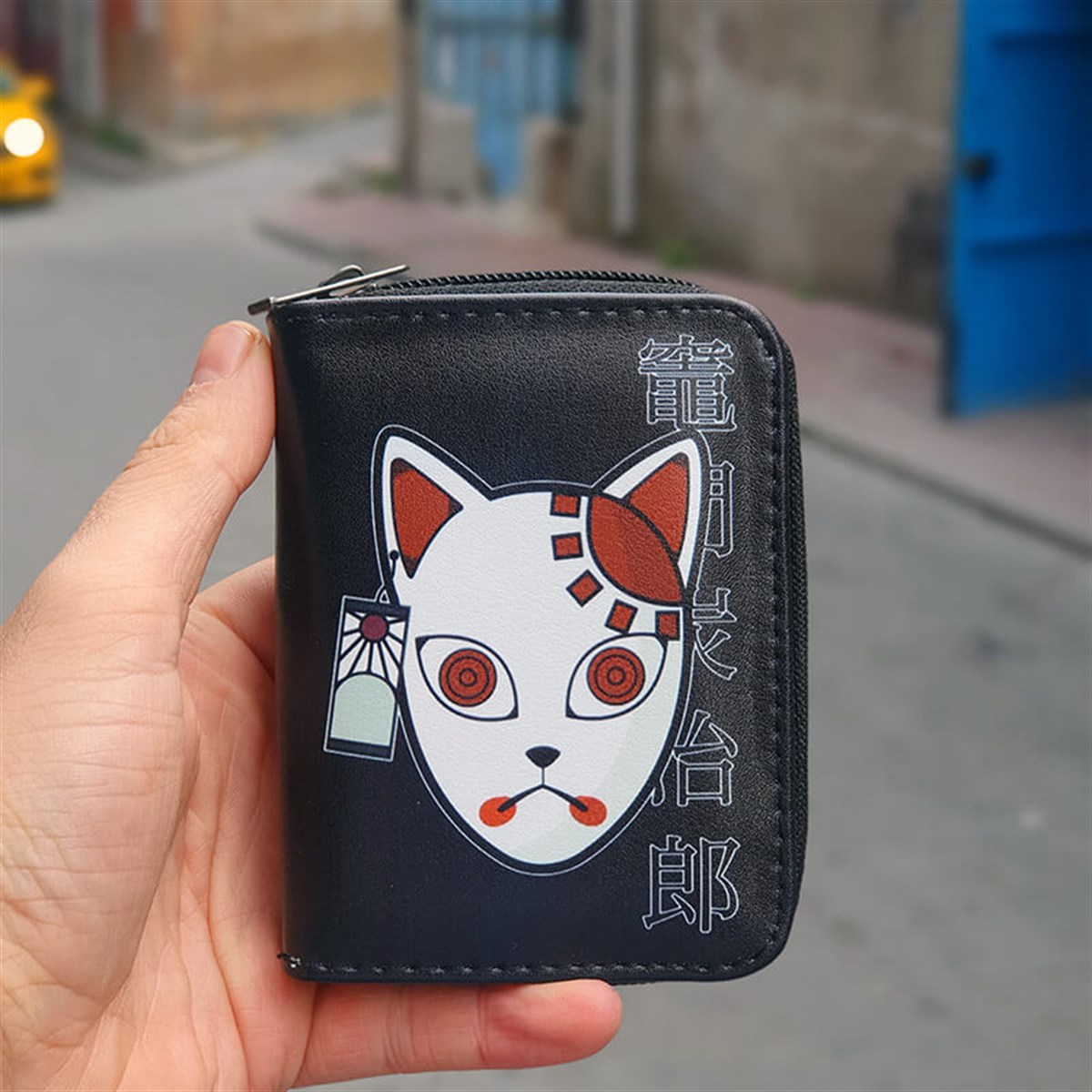 Touz Anime Demon Slayer Kimetsu No Yaiba Mask Kısa Cüzdan