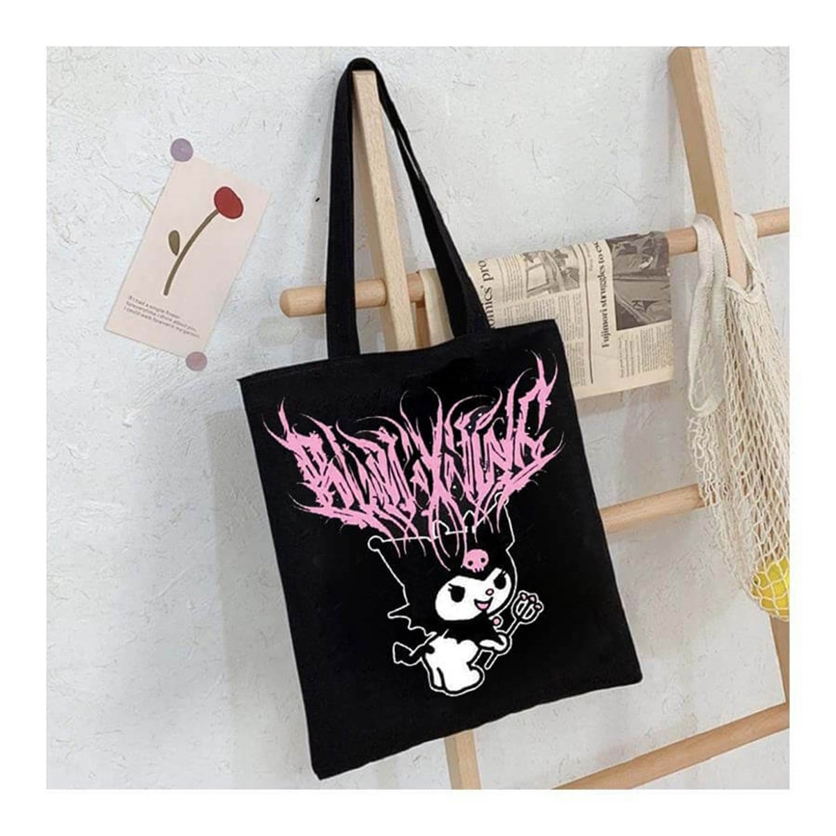 Touz Anime Harajuku Kuromi Sanrio Unisex Bez Çanta
