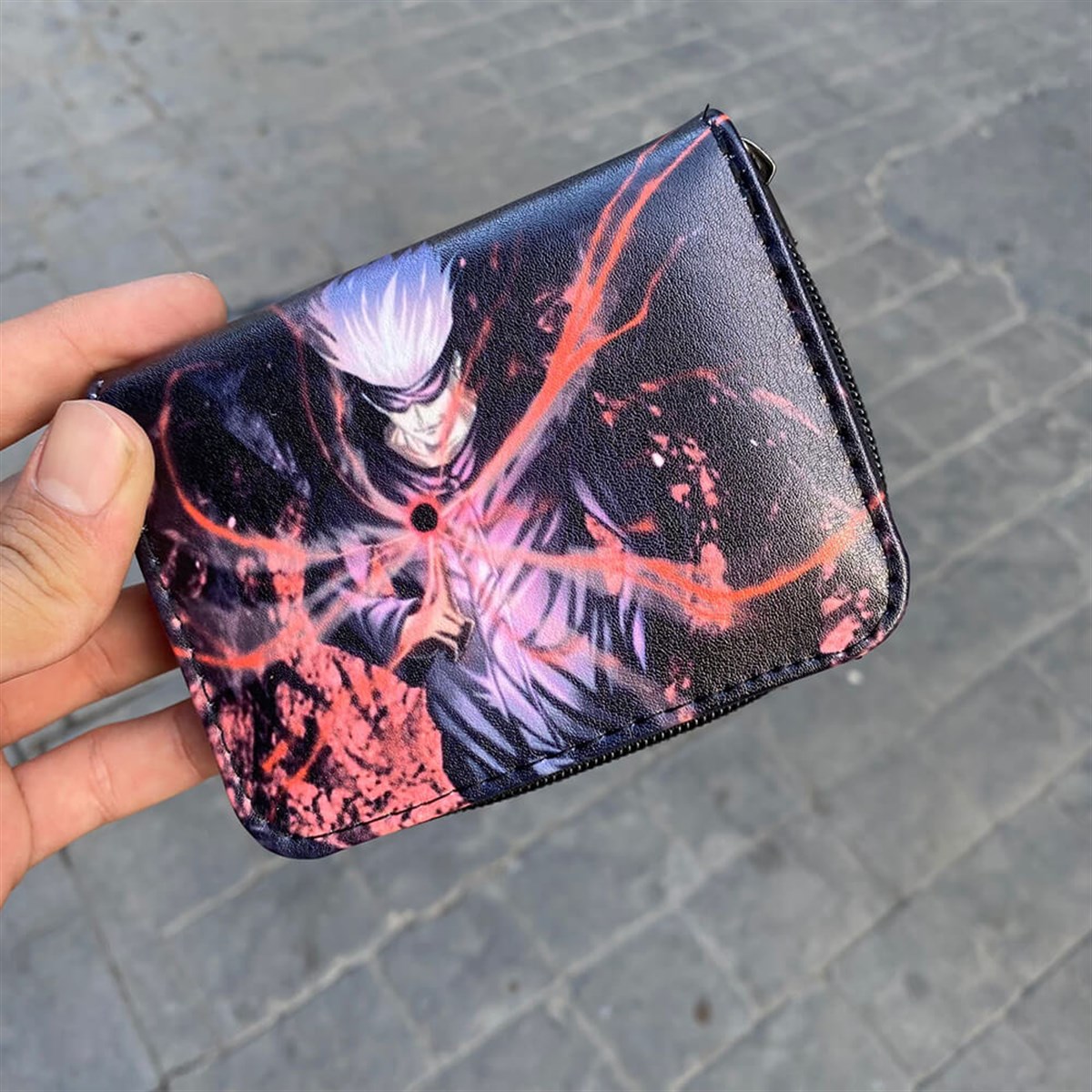 Touz Anime Jujutsu Kaisen Gojo Red Finger Cüzdan