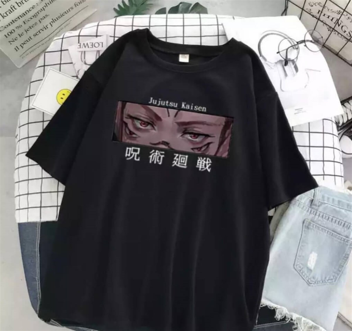 Touz Anime Jujutsu Kaisen Wiki Eyes Siyah Unisex
