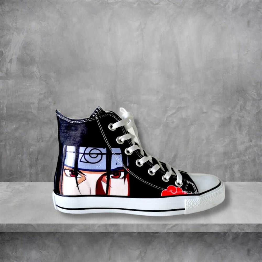Touz Anime Naruto Itachi Uchiha Unisex Uzun Canvas Ayakkabı