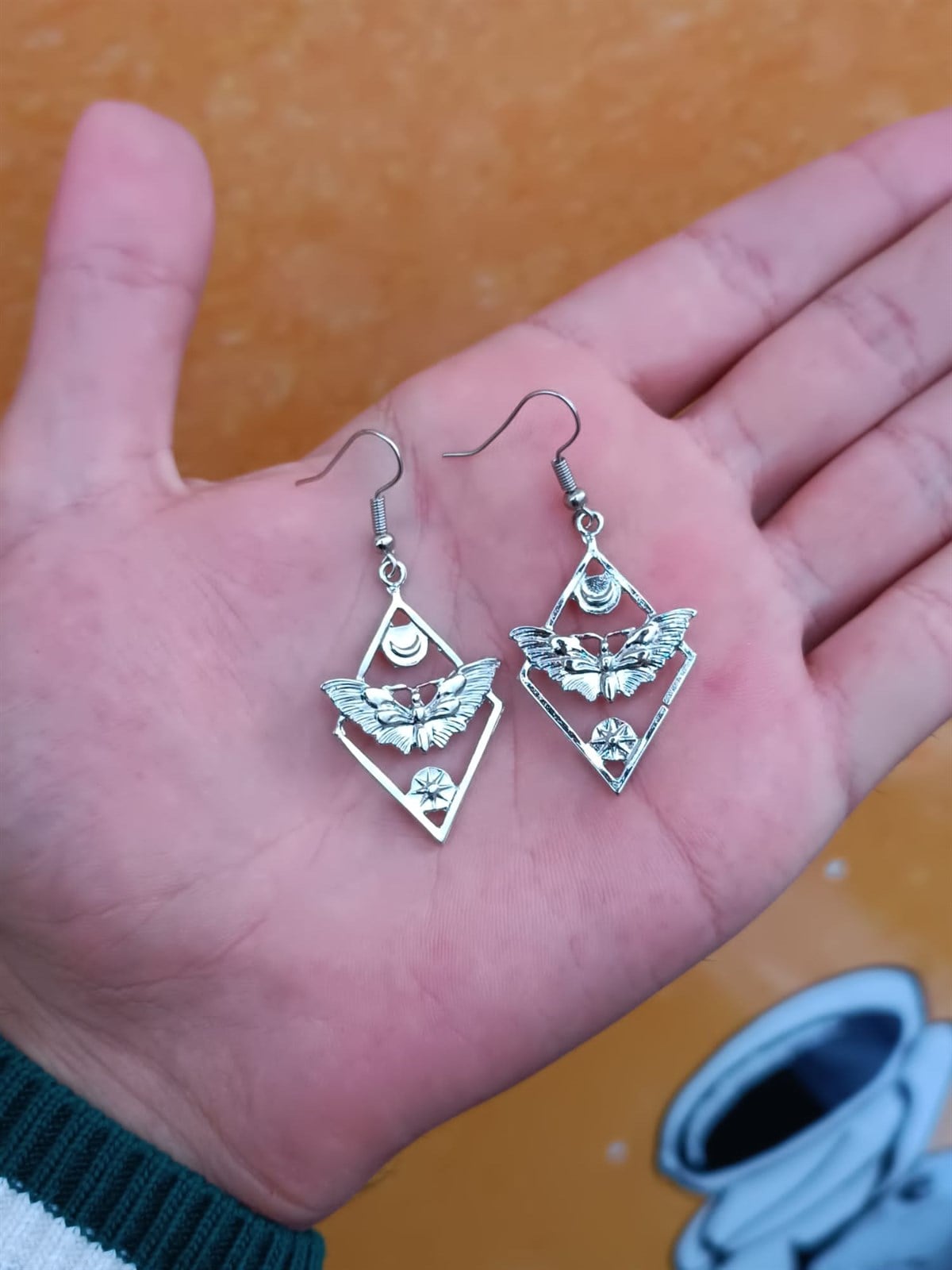 Touz Butterfly Moon & Sun Çift Küpe