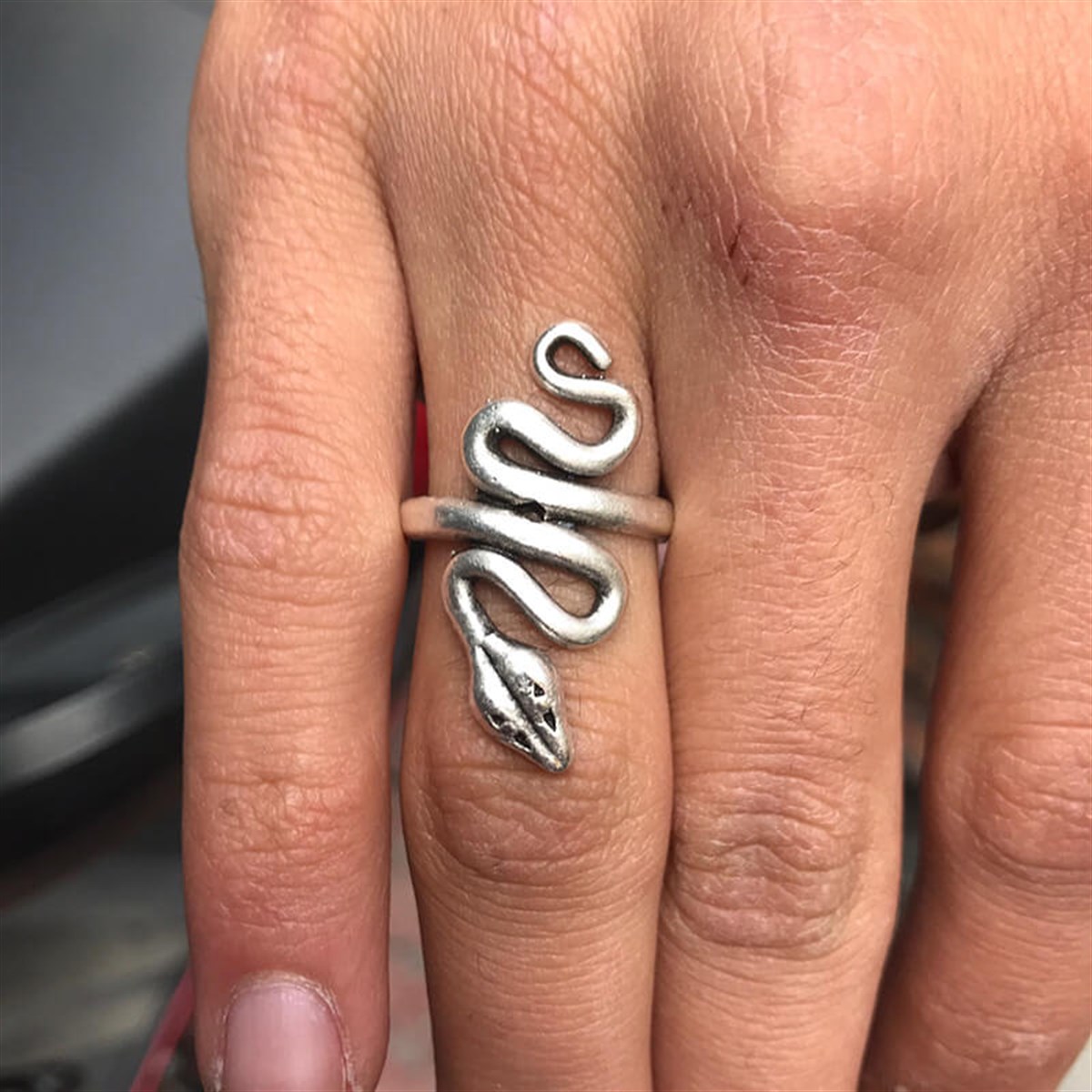 Touz Curled Snake Ayarlanabilir Yüzük