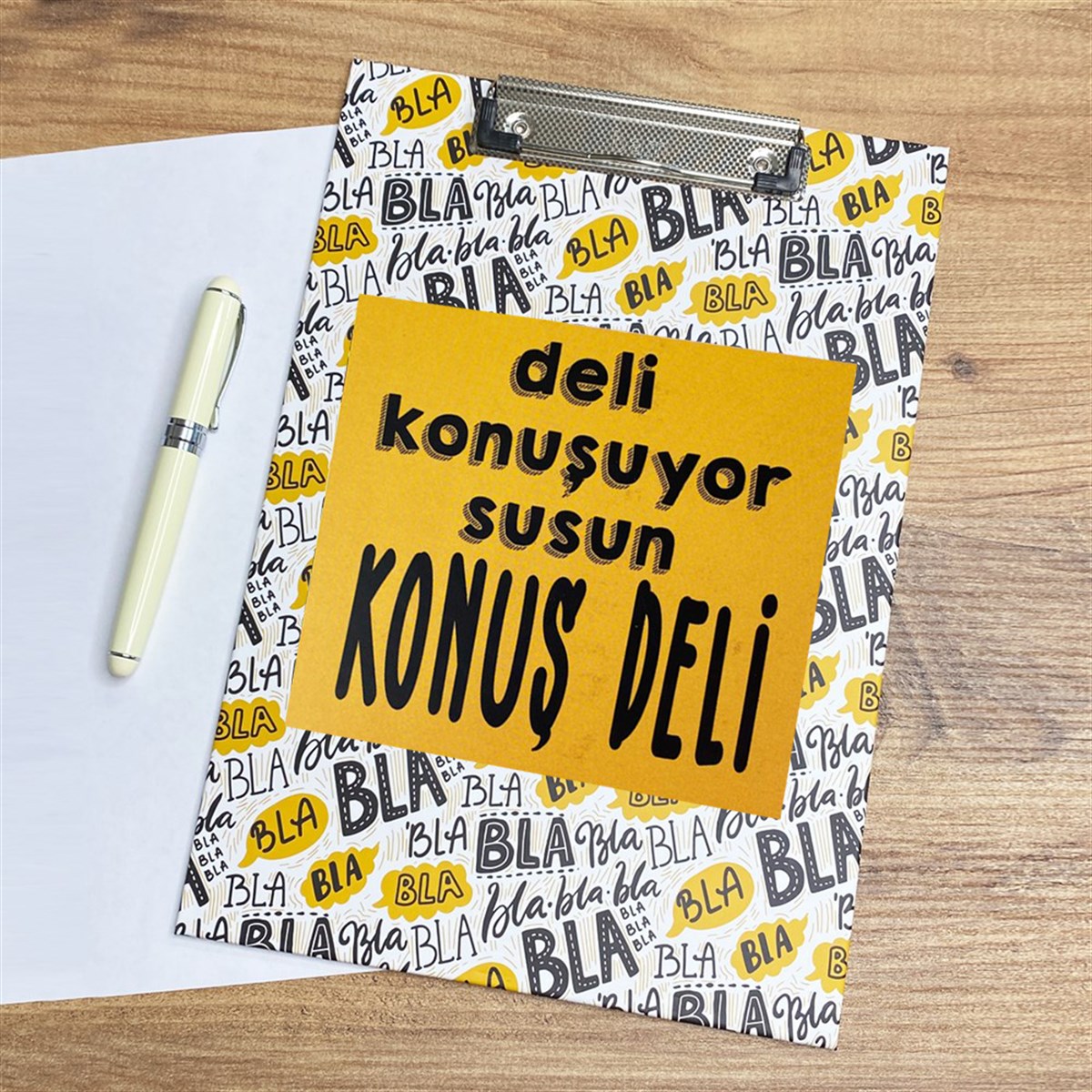 Touz Deli Konuşuyor Bla Bla Tasarımlı Sekreterlik