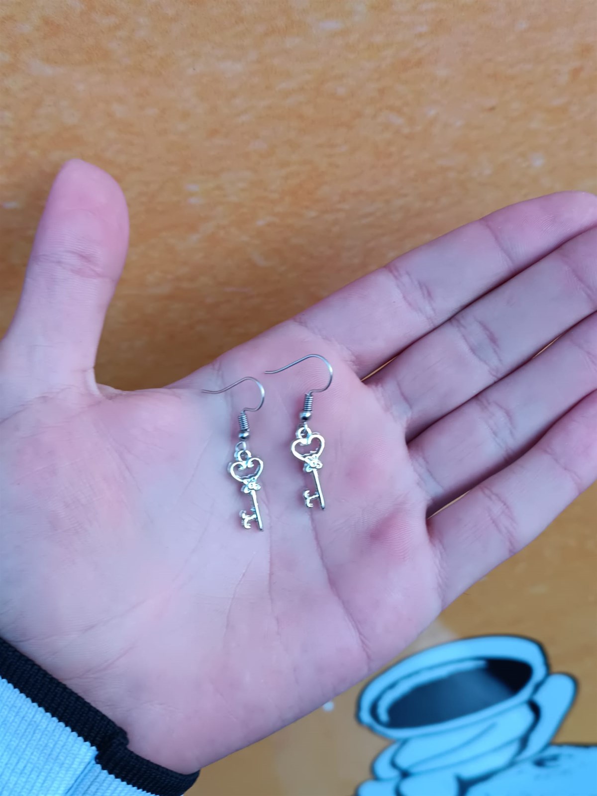 Touz Figured Key Çift Küpe