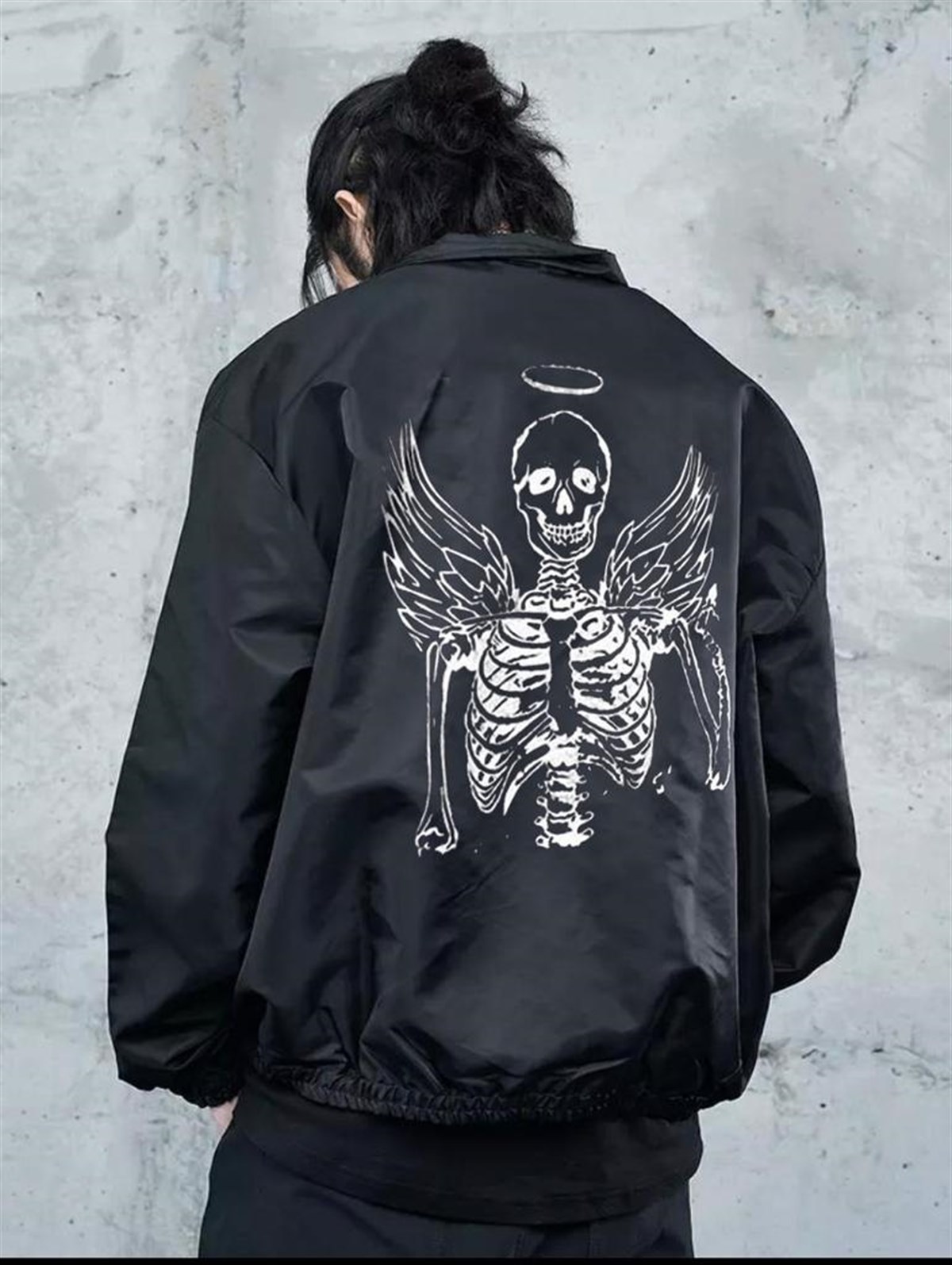 Touz Gothic Skeleton Love Yağmurluk Ceket
