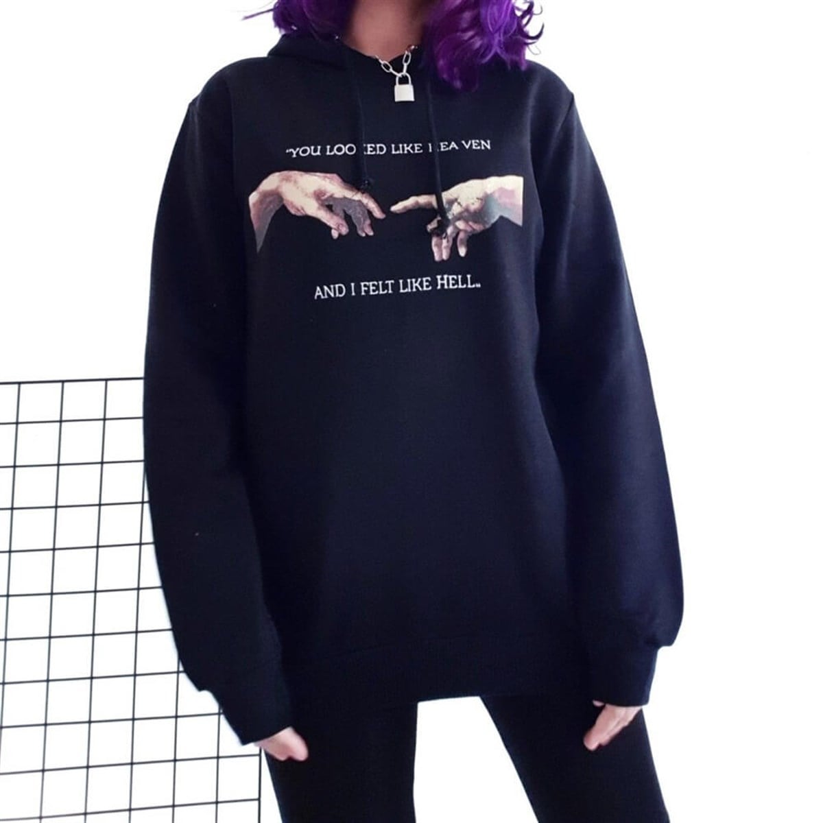 Touz Hand Loading Siyah Unisex Sweatshirt