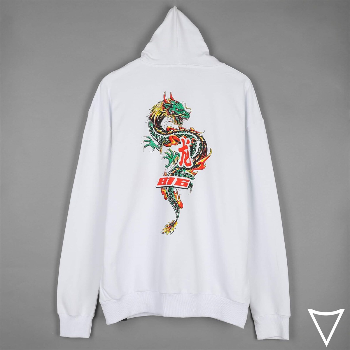 Touz Harajuku Style Dragon Beyaz Unisex Hırka
