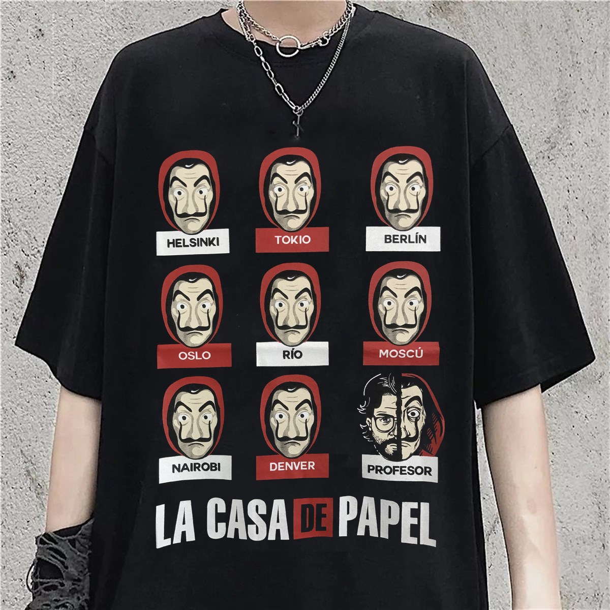 Touz La Casa De Papel Baskılı Unisex T-shirt