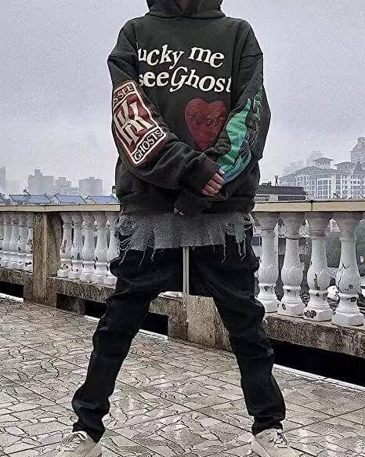 Touz Lucky Me Siyah (Unisex) Kapşonlu