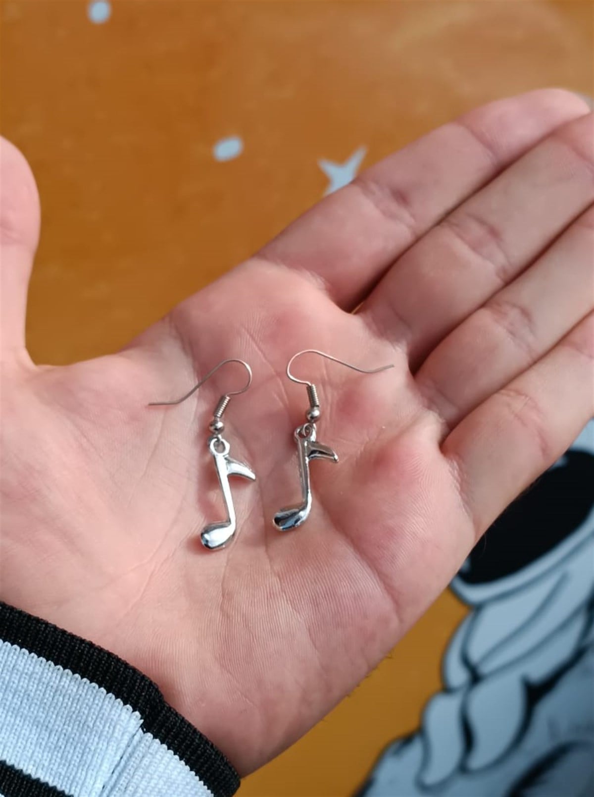 Touz Simple Musical Note Çift Küpe