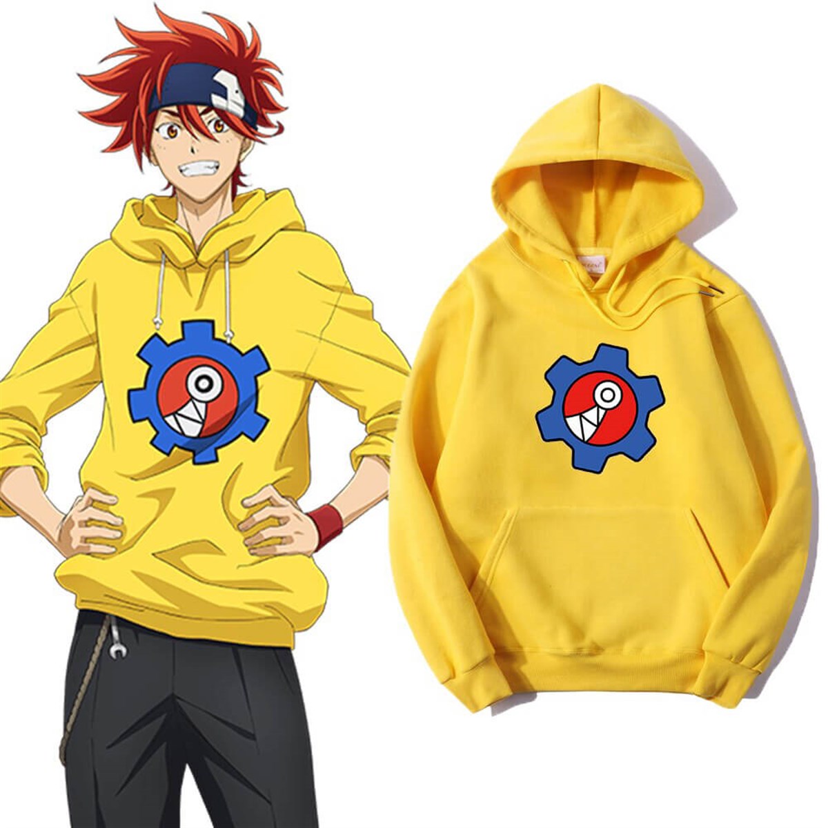Touz SK8 The Infinity Reki Kyan Sarı Cosplay Hoodie(Unisex) Kapşonlu