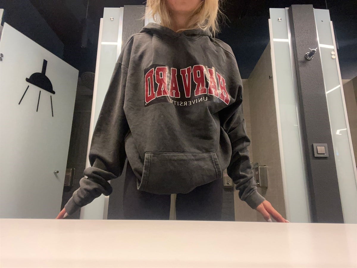 Touz Yıkamalı Harvard Oversize Unisex Hoodie