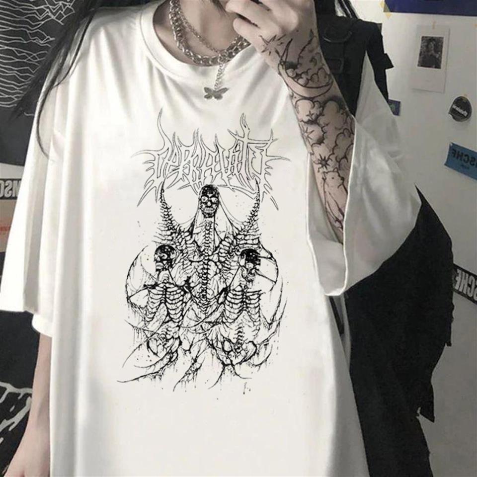 Triple Skeleton Beyaz Unisex Oversize T-shirt
