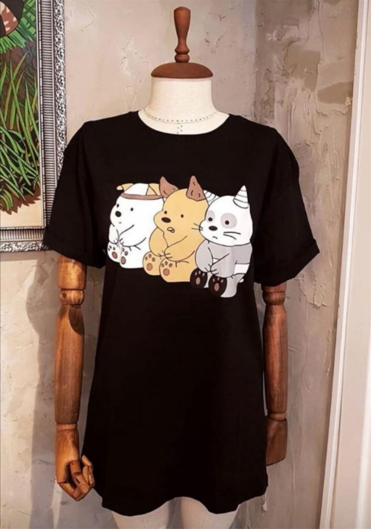 We Baer Beers Siyah Oversize T-Shirt