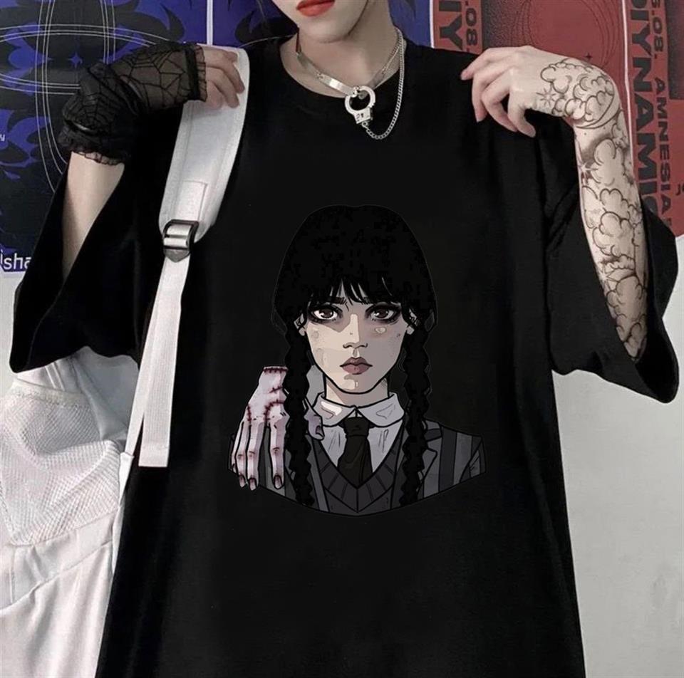 Wednesday Siyah Unisex Oversize T-shirt