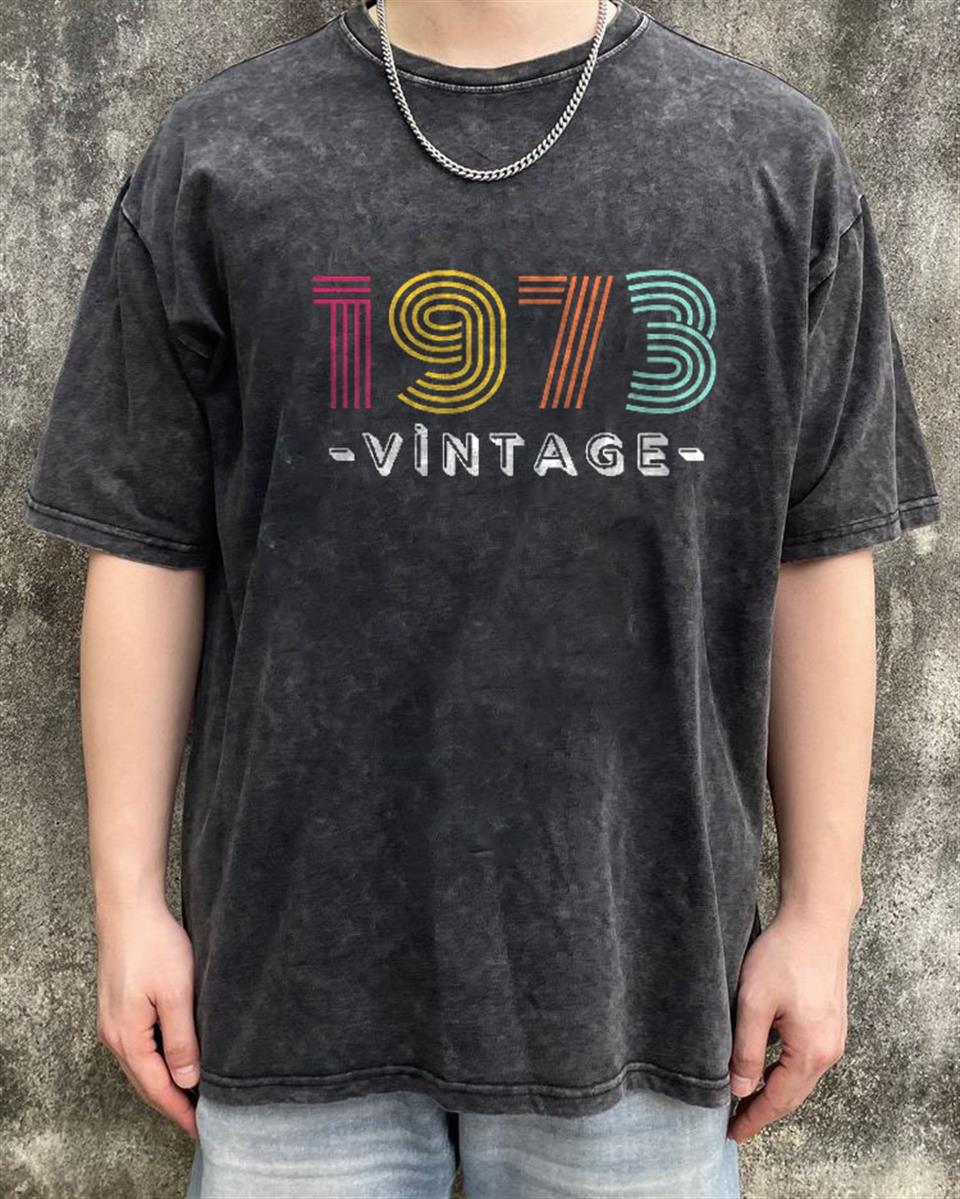 Yıkamalı Rainbow Vintage Unisex Eskitme T-shirt