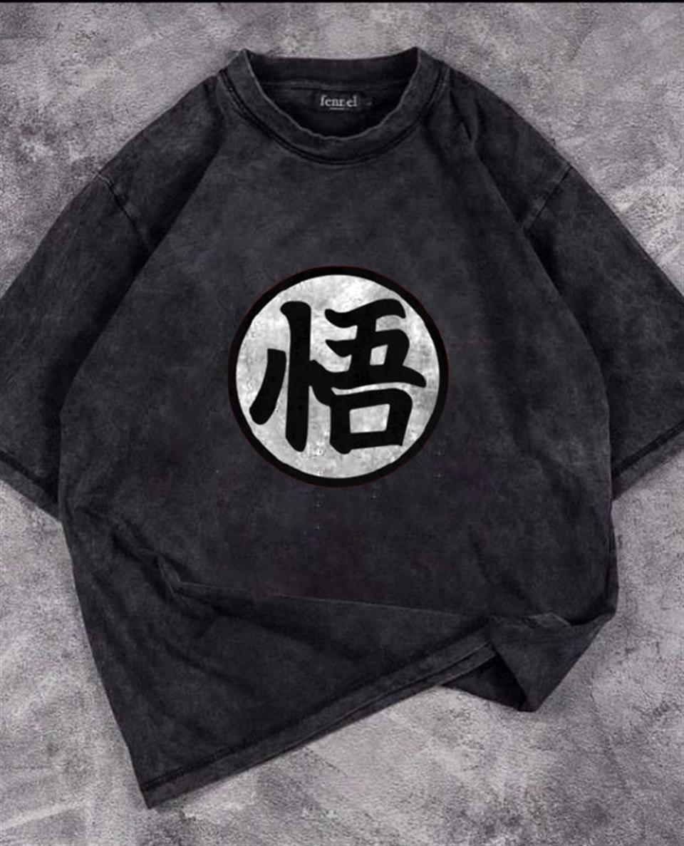 Yıkmalı Dragon Ball Z Unisex Eskitme T-shirt