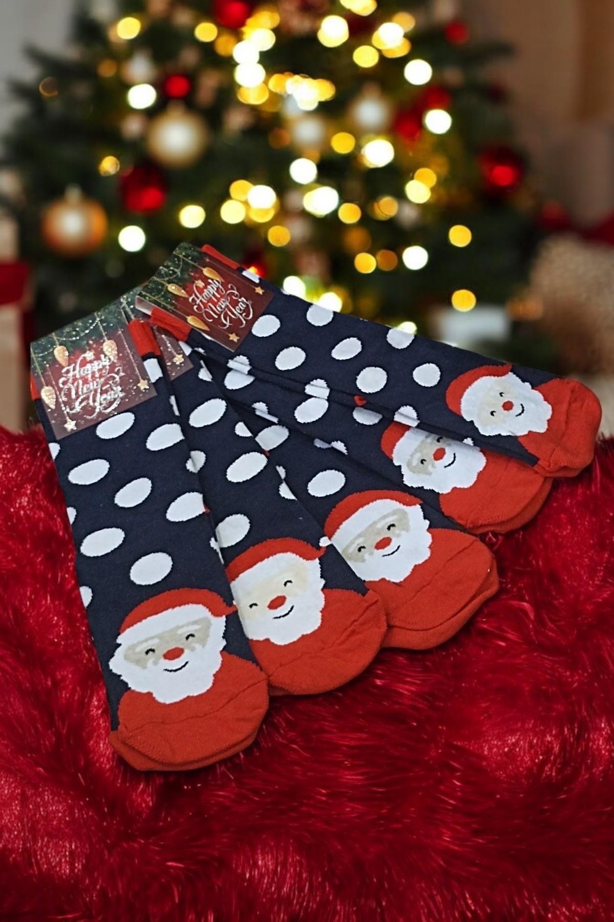 Yılbaşı Desenli Unisex Çorap