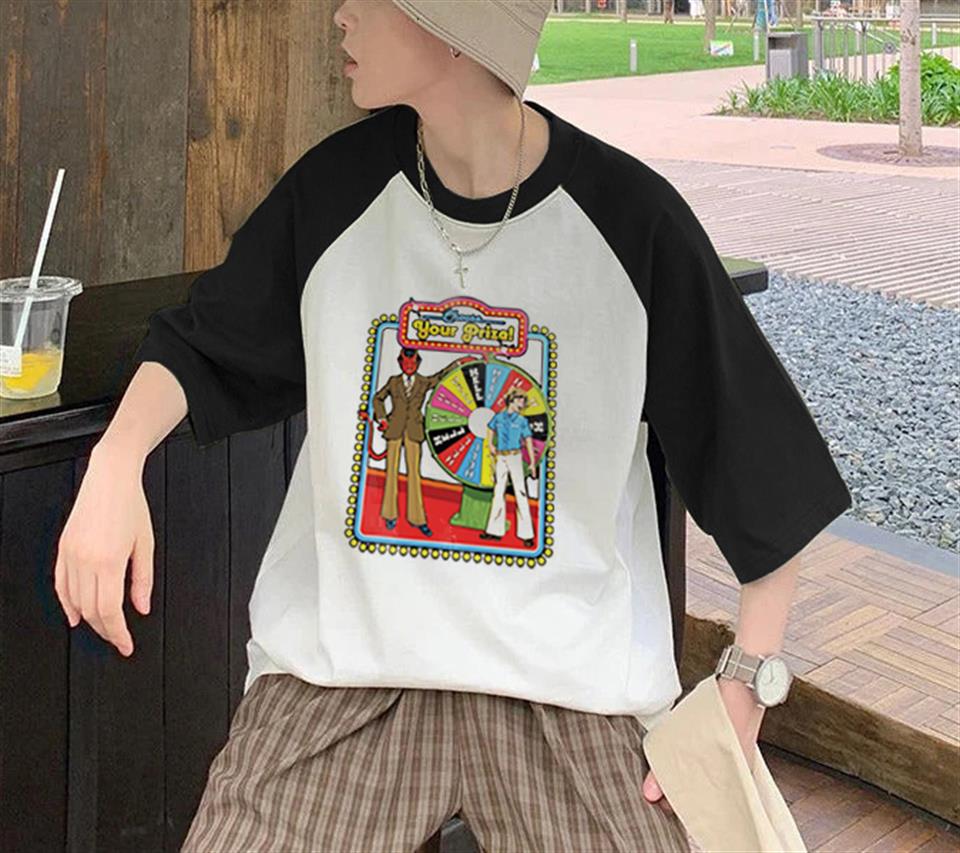 Your Prize Baskılı Reglan Kol Beyaz Unisex Oversize T-shirt