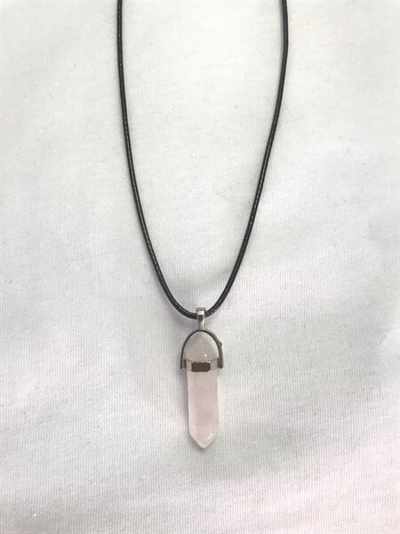 Crystal Stone Pink Necklace Kolye