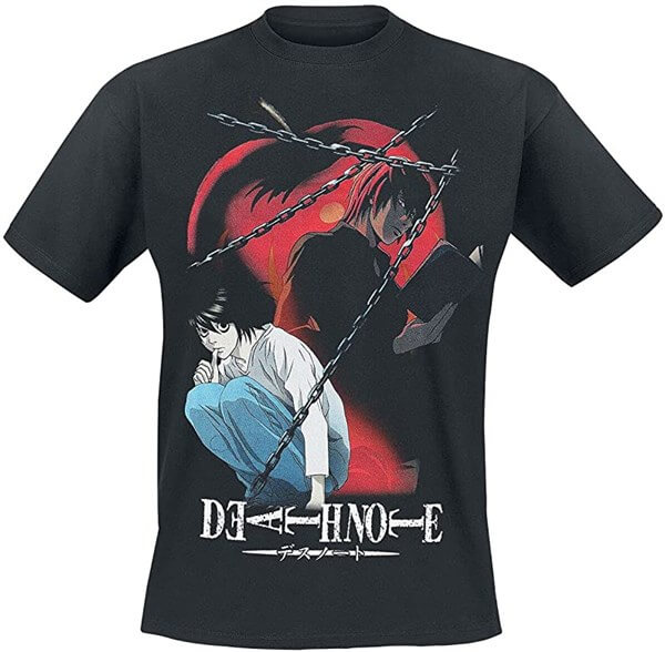 Death Note Chained Notes Unisex Siyah T-shirt