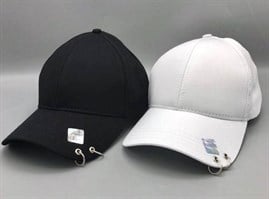 K-pop New Piercing Beyaz Şapka