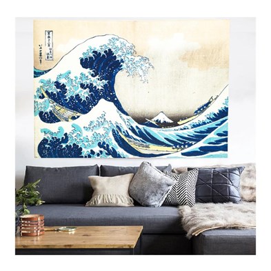 Katsushika Hokusai The Great Wave Duvar Halısı