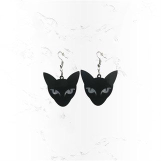 Black Cat Design Küpe