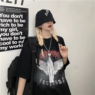 Gothic Punk T Shirt Harajuku Style Unisex Oversize T Shirt