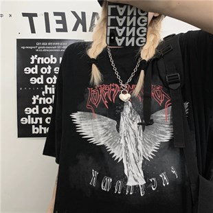 Gothic Punk T Shirt Harajuku Style Unisex Oversize T Shirt