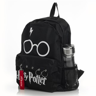 Harry Potter Piercingli Zincirli Siyah Sırt Çantası