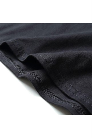 Siyah Renk Overthinking Iskelet Baskılı Geniş Kesim Unisex T-shirt