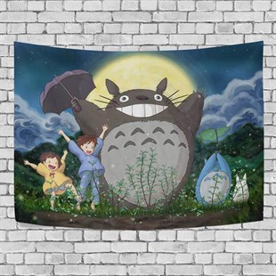 Touz 70 x 100 Cm Friends Of Umbrella Totoro Duvar Halısı