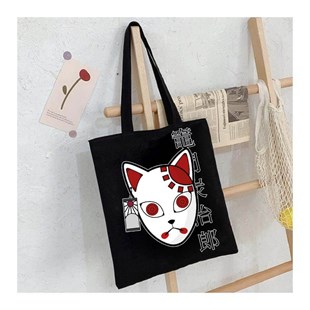 Touz Anime Demon Slayer Kimetsu No Yaiba Mask Unisex Bez Çanta