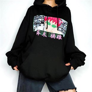 Touz Anime Saiki Kusuo Face (Unisex) Kapşonlu