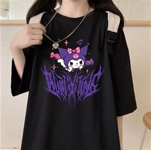 Unisex Harajuku Kuromi Gotik T-shirt
